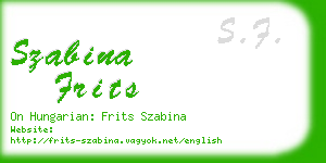 szabina frits business card